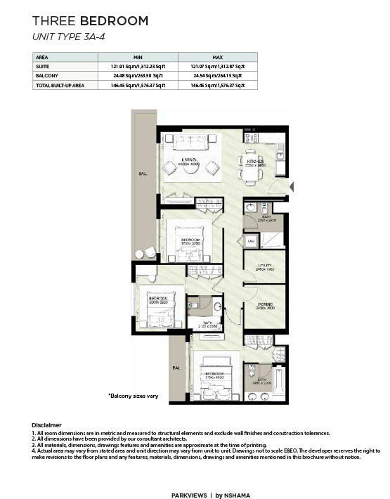 PARKSIDE, RAWDA APARTMENTS, Town Square, Dubai Esta